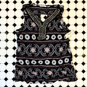 NWT Adoire: Beaded / Embellished Boho Tank
